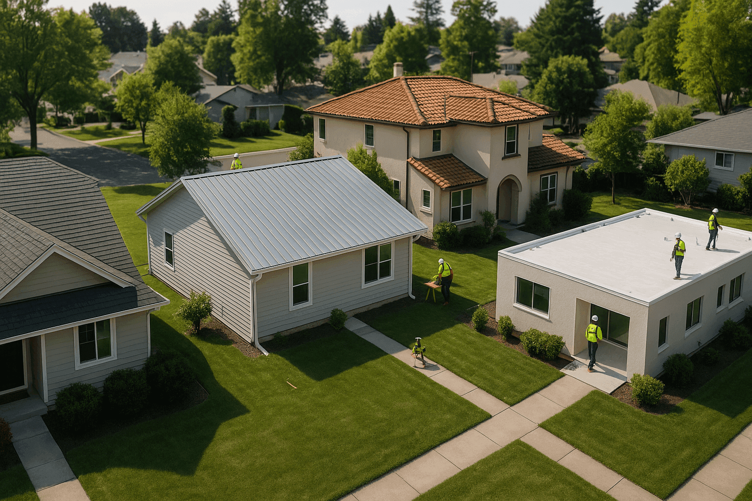 Tipos de Techos Residenciales: Comparación entre Teja Asfáltica, Metal, Teja Cerámica y Techos Planos